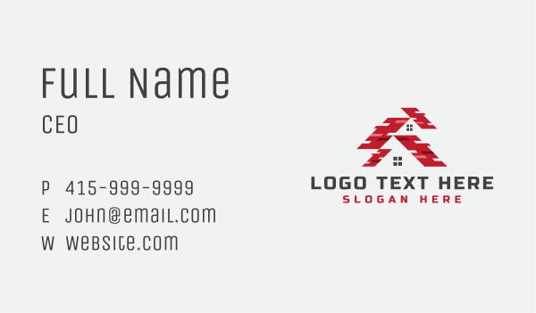 Real Estate Roof Business Card Design Image Preview