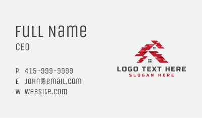 Real Estate Roof Business Card Image Preview