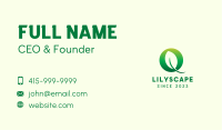Nature Letter O Business Card Image Preview