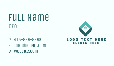 Roof Housing Letter V Business Card Image Preview