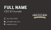 Clothing Brand Wordmark Business Card Preview