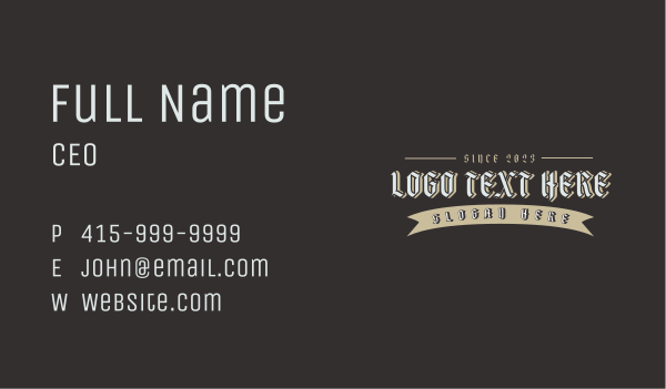 Clothing Brand Wordmark Business Card Design Image Preview