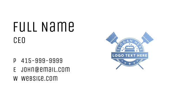 Broom Brush Cleaning Business Card Design Image Preview