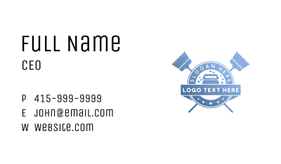 Broom Brush Cleaning Business Card Image Preview