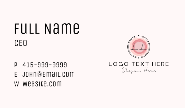 Beauty Styling Lettermark Business Card Design Image Preview