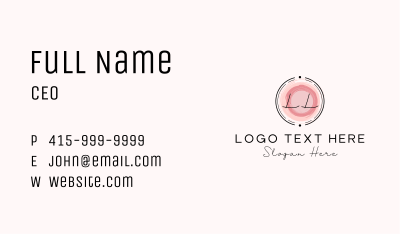Beauty Styling Lettermark Business Card Image Preview