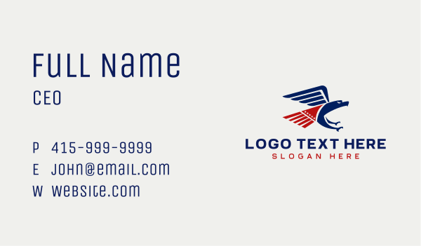 Political American Eagle Business Card Design Image Preview