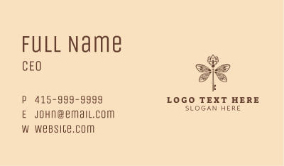 Luxury Wing Key Business Card Image Preview