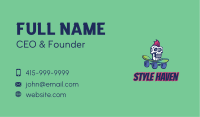 Mohawk Skull Skateboard  Business Card Image Preview