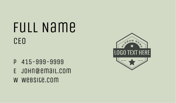 Classic Hexagon Business Business Card Design Image Preview