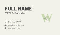 Fashion Green Lettermark Business Card Design