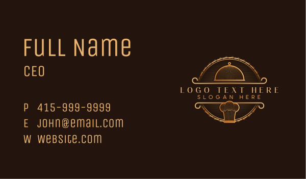 Toque Cloche Restaurant Business Card Design Image Preview