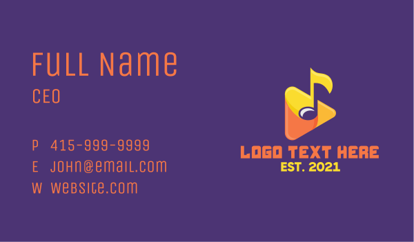 Music Media Player Business Card Design Image Preview