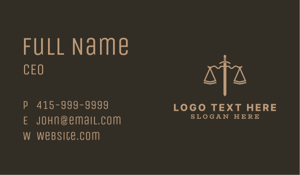 Sword Scale Judiciary Business Card Design Image Preview