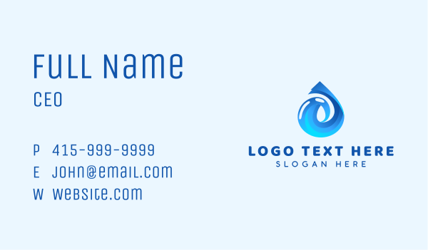 Water Droplet Liquid Business Card Design Image Preview