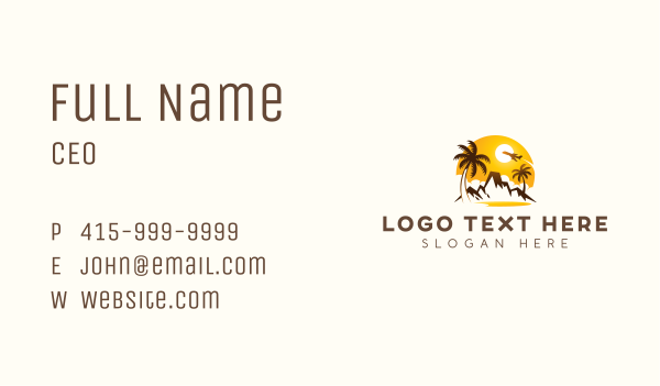 Travel Jet Plane Beach Business Card Design Image Preview