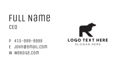 Equine Letter R Business Card Image Preview