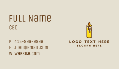 Yellow Candle Flame Business Card Image Preview