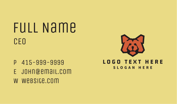 Red Bear Mascot  Business Card Design Image Preview