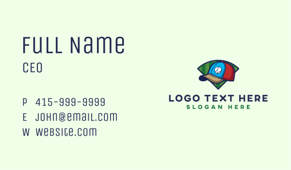 Baseball Sports Cap Business Card Design Image Preview