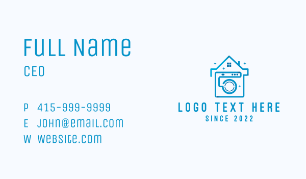 Home Washing Machine Business Card Design Image Preview