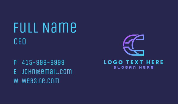 Generic Startup Letter C Business Card Design Image Preview