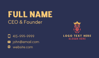 Geometric Lion Royalty Business Card Preview