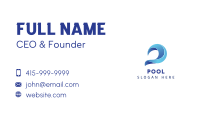 3D Blue Wave Surfer Business Card Image Preview