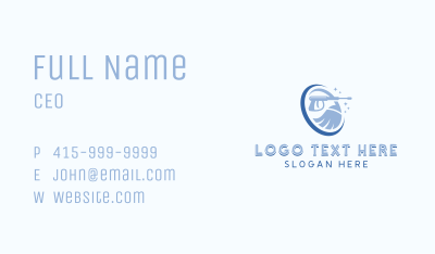 Power Washer Janitorial Business Card Image Preview