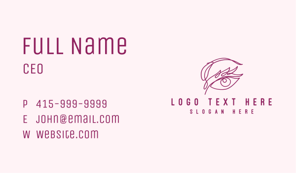 Beauty Eye Salon Business Card Design Image Preview