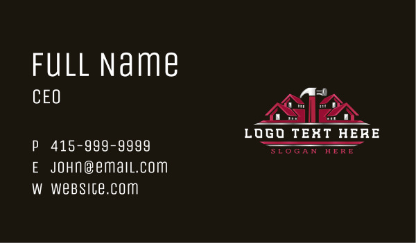 Roof Remodel Residence Business Card Design Image Preview