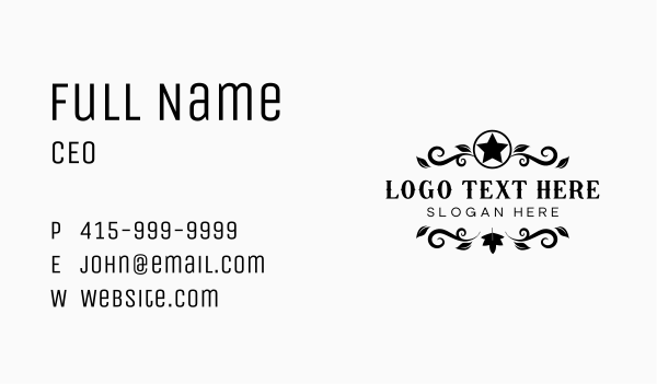 Star Swirl Banner Business Card Design Image Preview