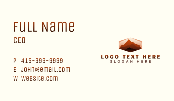 Mountain Hiking Exploration Business Card Design Image Preview