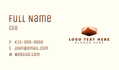 Mountain Hiking Exploration Business Card Image Preview