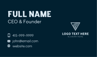 Abstract Triangle Line Business Card Design
