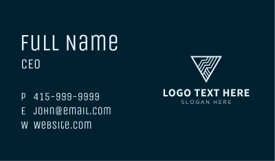 Abstract Triangle Line Business Card Image Preview
