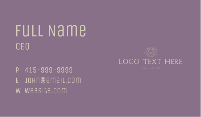 Elegant Flower Serif Wordmark Business Card Image Preview