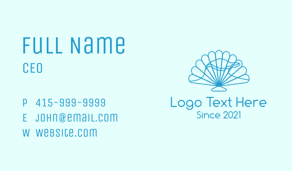 Ocean Seashell  Business Card Design Image Preview