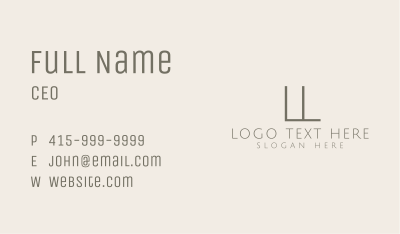 Elegant Company Letter Business Card Image Preview