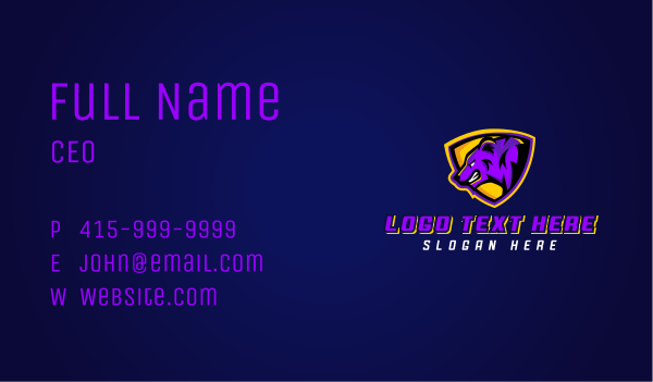 Grizzly Bear Gaming Business Card Design