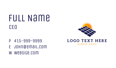 Solar Panel Energy Business Card Image Preview