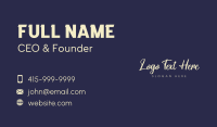 Classy Signature Wordmark Business Card Preview
