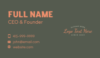 Classic Script Wordmark Business Card Image Preview