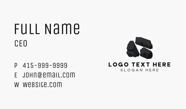 Charred Wood Charcoal Business Card Design Image Preview