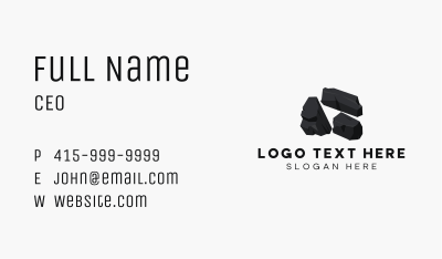 Charred Wood Charcoal Business Card Image Preview
