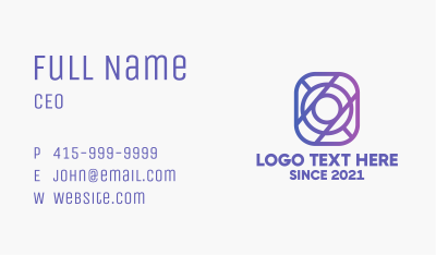 Digital Icon Letter O Business Card