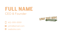 Quirky Fun Wordmark Business Card Image Preview