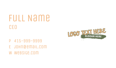 Quirky Fun Wordmark Business Card Image Preview