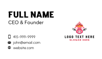 Bbq Pork Meat Business Card Design