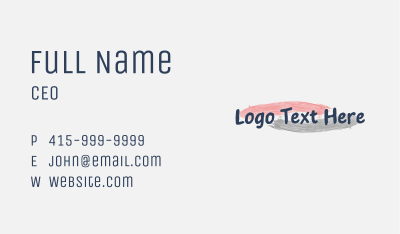 Paint Child Art Wordmark Business Card Image Preview